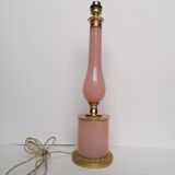 Opaline and gilt bronze lamp with Victorian lampshade