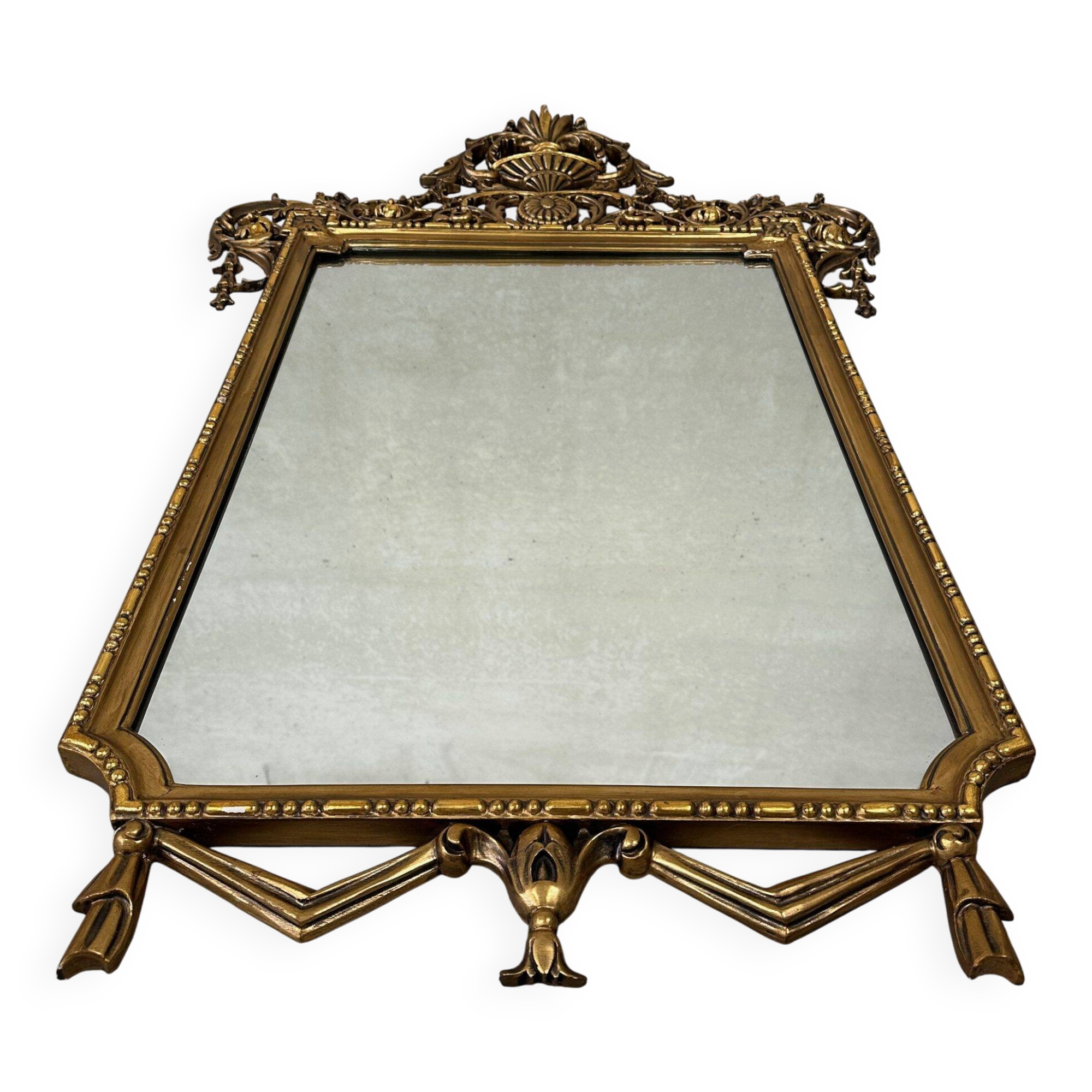 Large gilded mantel mirror – wood