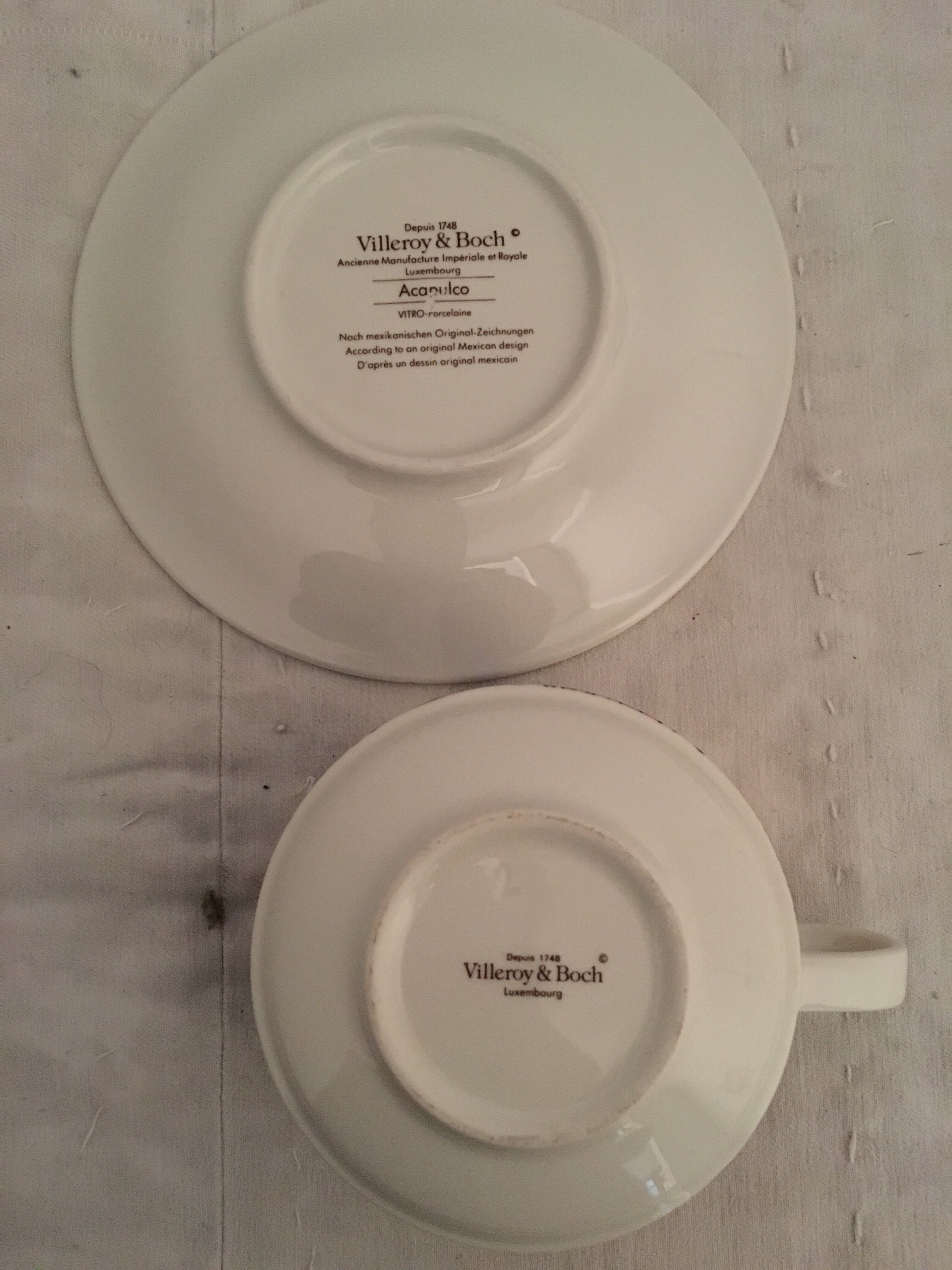 2 cups with saucers model Acapulco