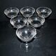 Baccarat set of 6 champagne glasses Nancy in cut crystal organ pipe design 11.5 cm