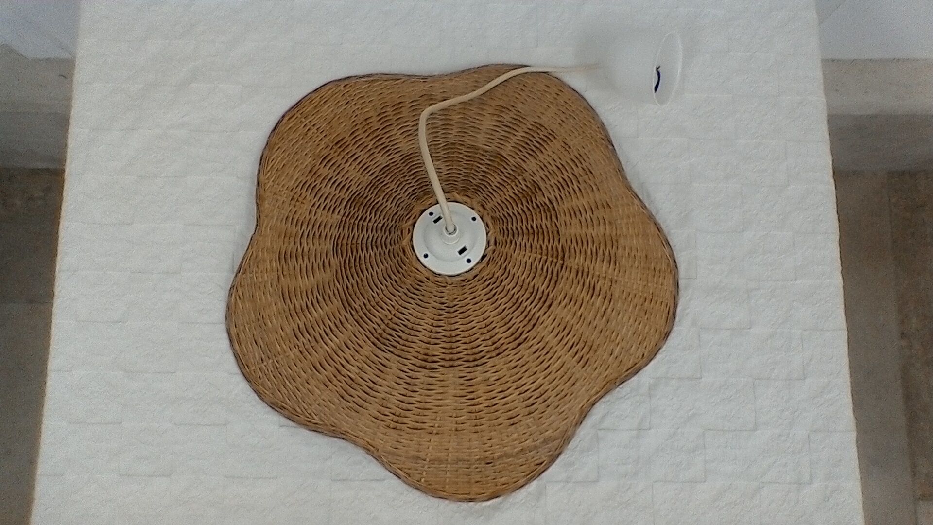 Rattan chandelier, vintage