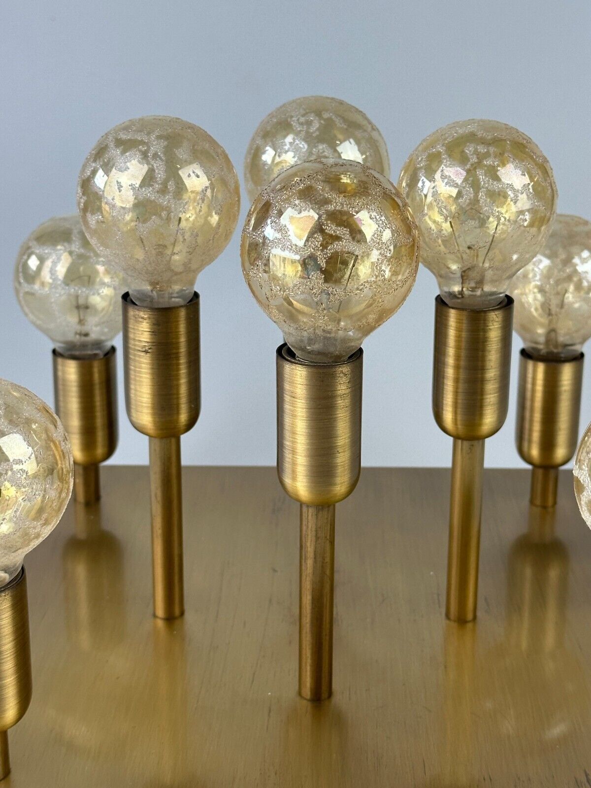 60s 70s ceiling lamp Sölken Leuchten Germany in brass