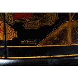 Pair of black wood corner buffets