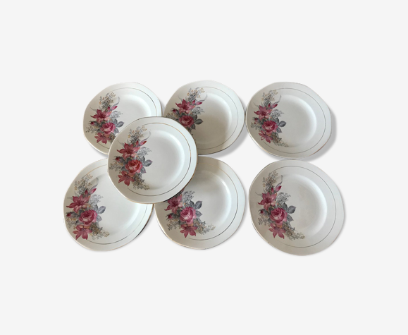 Lot de 7 Assiettes plates Digoin et Sarreguemines numérotées 4911
