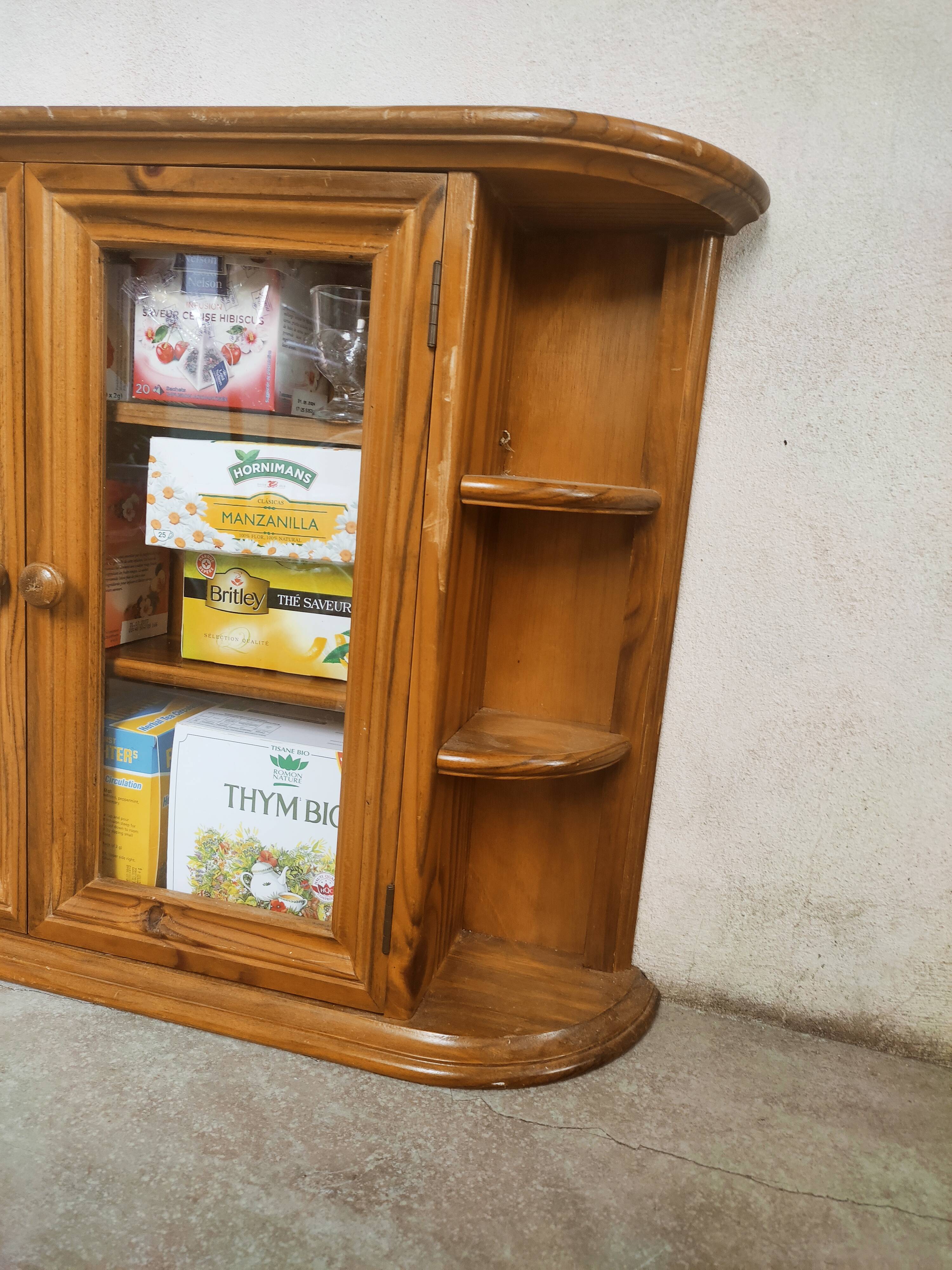 Wooden wall display case