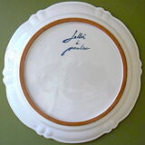 Polychrome glazed earthenware dish