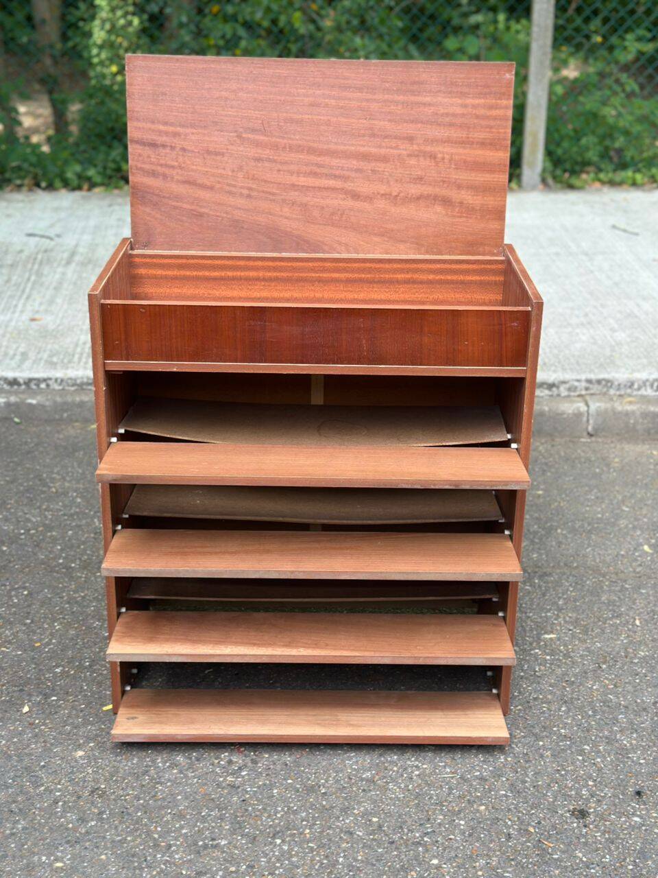 Armoire de rangement à chaussures, commode scandinave en bois, 1970