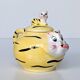 Théière cafetière anthropomorphe Tigre et bébé tigre - Hauteur 16 cm x Diamètre 14 cm