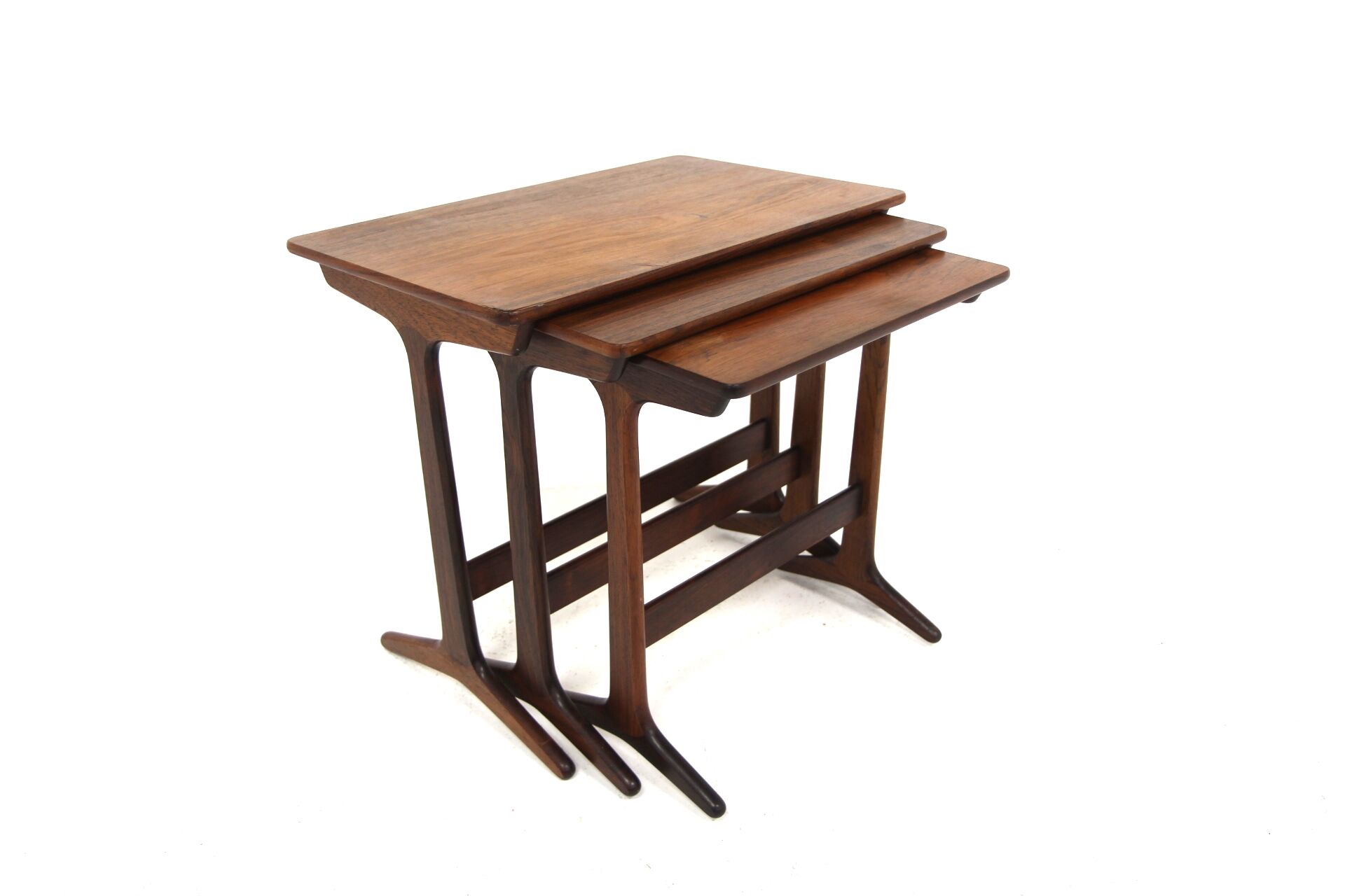 Rosewood nesting table, Erling Torvits, Heltborg Møbler Domus Danica, Denmark, 1960