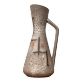 Carafe vase en céramique WGP d'Allemagne de l'Ouest de style mid-century de Scheurich, années 1960.