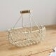 Small vintage white metal harvest basket