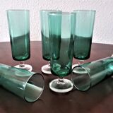 Set of 6 vintage champagne flutes luminarc