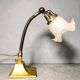 Art Nouveau brass flexible table lamp