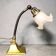 Art Nouveau brass flexible table lamp