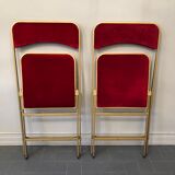 Duo of folding chairs