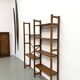 XXL Modernist Library in Solid Pine – 1950s Design – L164 cm