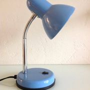 Lampe de bureau en métal bleu, années 70-80