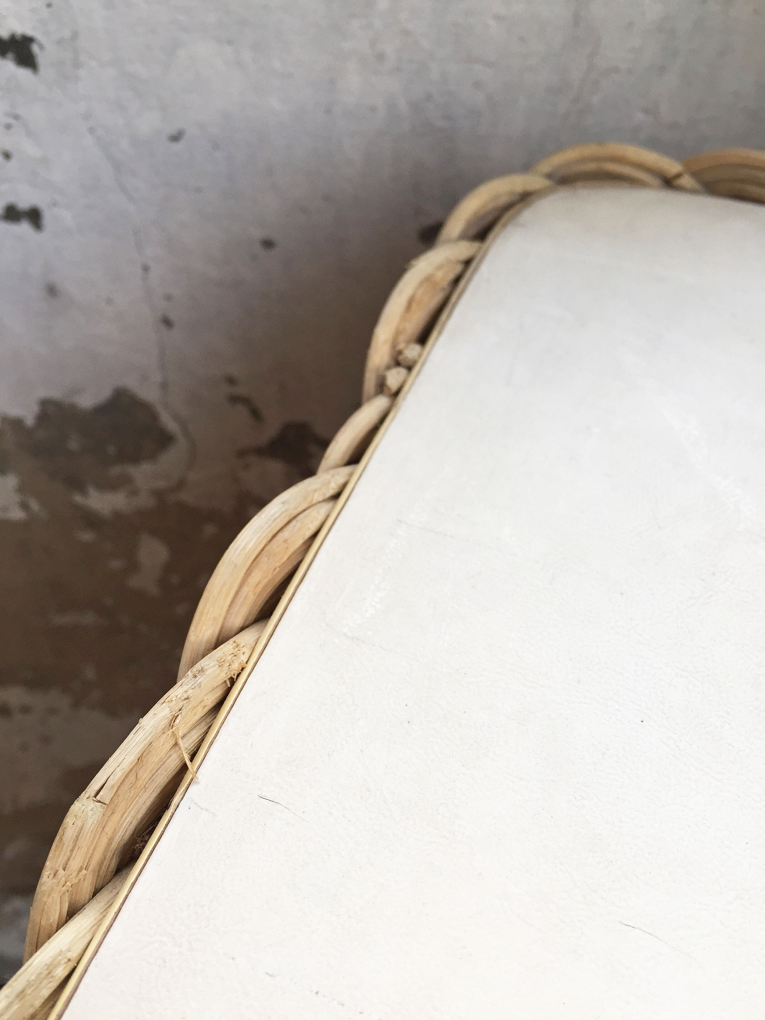 Vintage wicker vanity