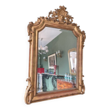 Louis XV gilded mirror – shell & beveled glass