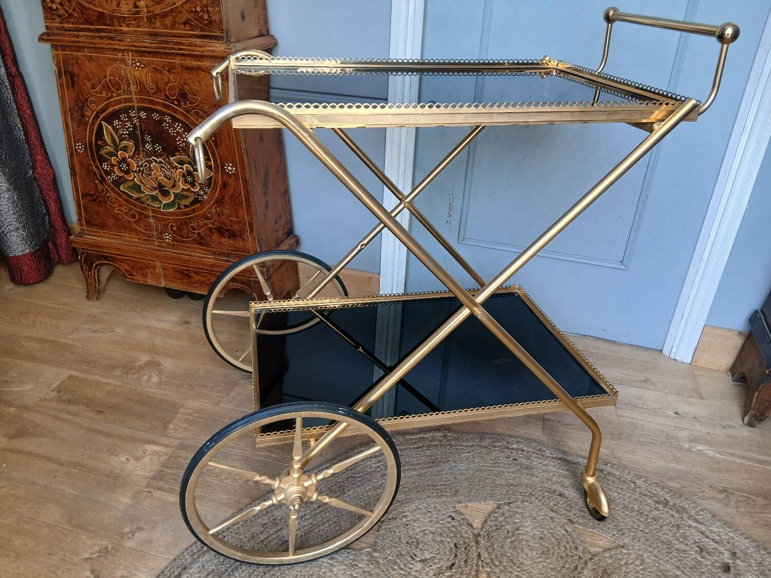 Mobile serving cart, 1970s bar
