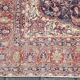 7x11 Vintage Red & Navy Blue Persian Rug, Oriental Rustic Decor, 228x338Cm