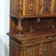 19th-century Renaissance walnut two-body buffet
