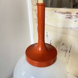 Retro orange opaline ball pendant light lamp