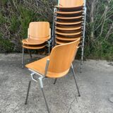 Set of 12 G. Piretti chairs for Castelli.