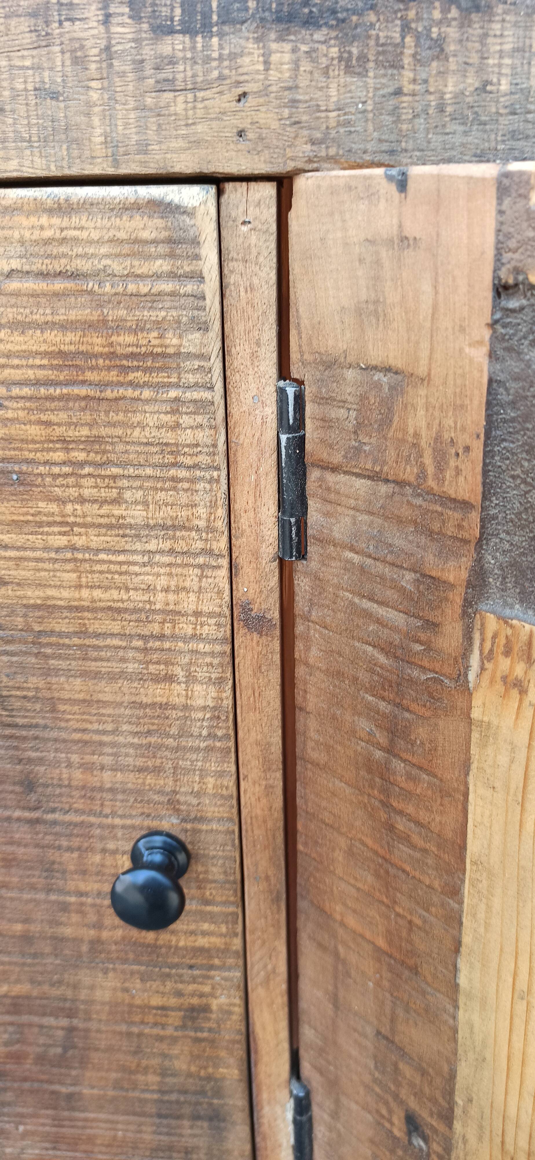 Nine-door wardrobe in old wood