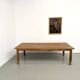 Large brutalist farmhouse table in solid oak from the 1950s.