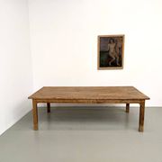 Brutalist farmhouse table in solid oak from the 1950s.