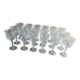 Service of 18 crystal glasses "Auteuil" – Cristal d'Arques – France
