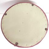 Vintage velvet padded pouf stool with fringes