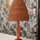 Lamp foot fungus wood Lampshade rattan wicker Scandinavian style