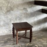 Coffee table, small vintage Indonesian modernist table in teak.