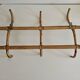 Wall coat rack with 3 rattan hooks - Vintage