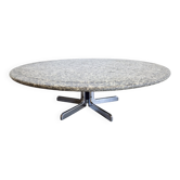 Table basse ronde en granit par Ammannati & Vitelli pour Bruno Brunati, Italie, années 1970.