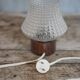 Lampe de table Philips vintage en bois et verre