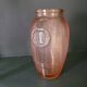 Art Deco pink molded glass vase