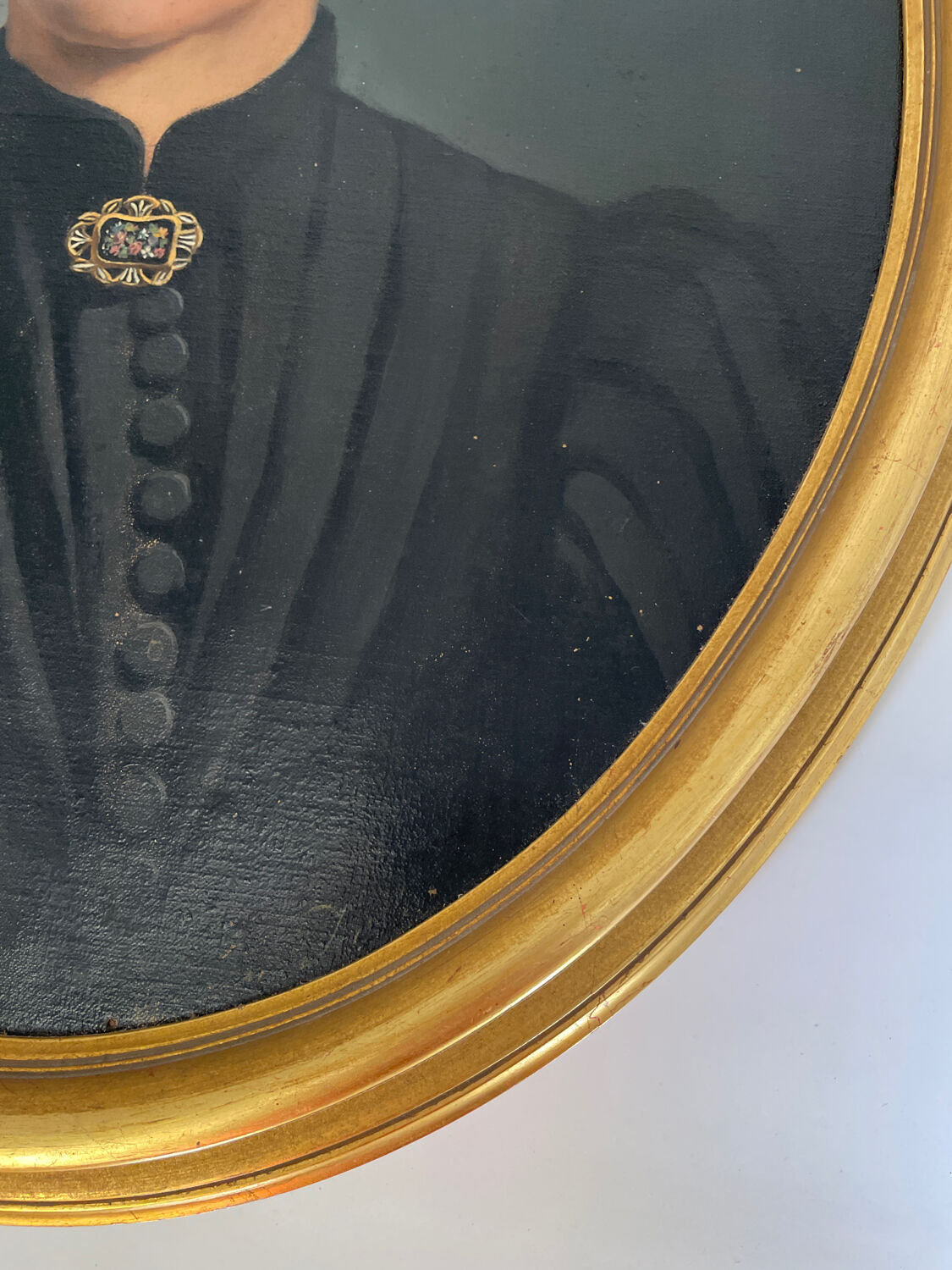 Oil painting on canvas, portrait of a woman.