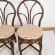 Set of 4 turned wicker chairs, vintage.