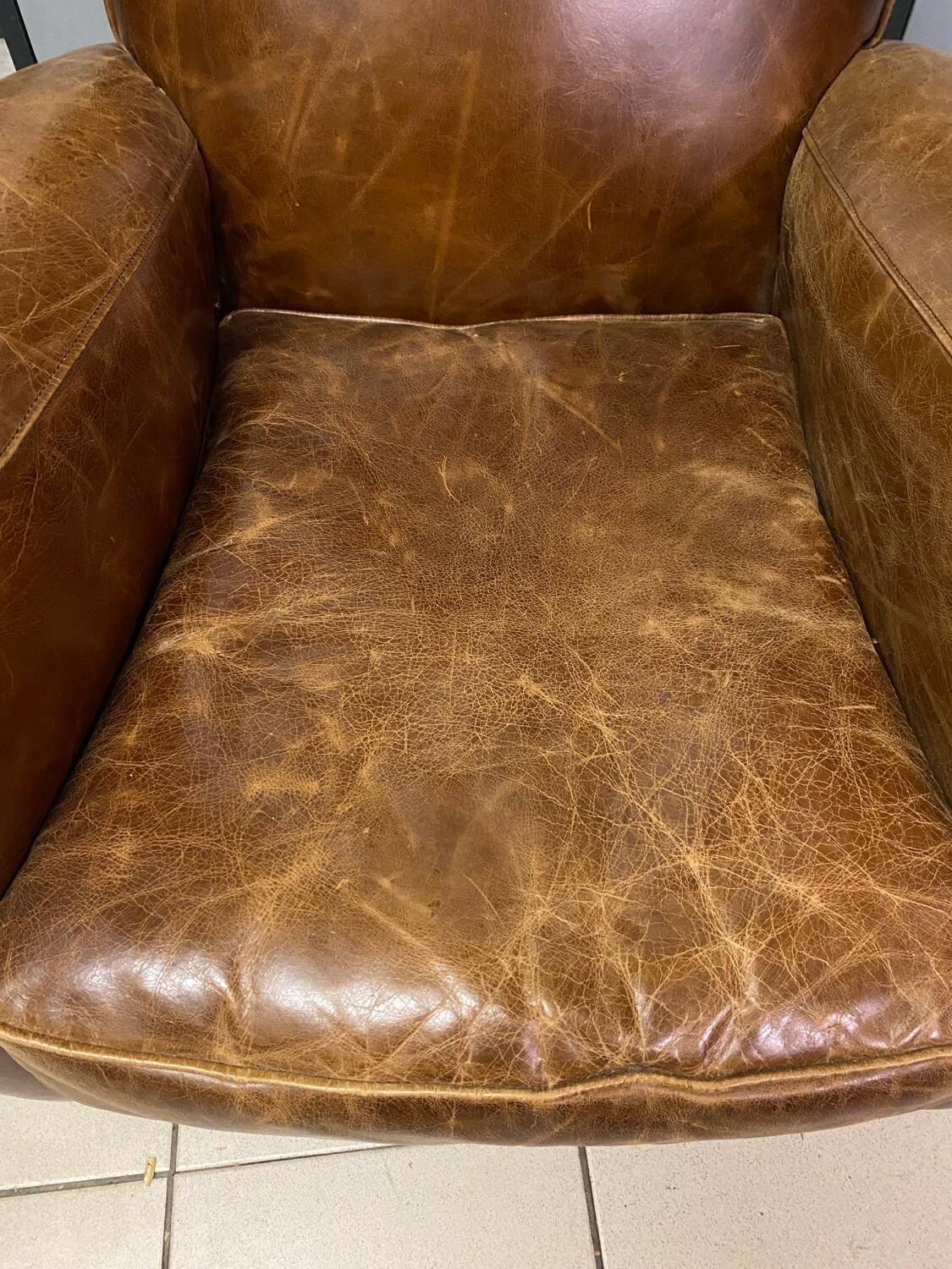 Fauteuil club cuir