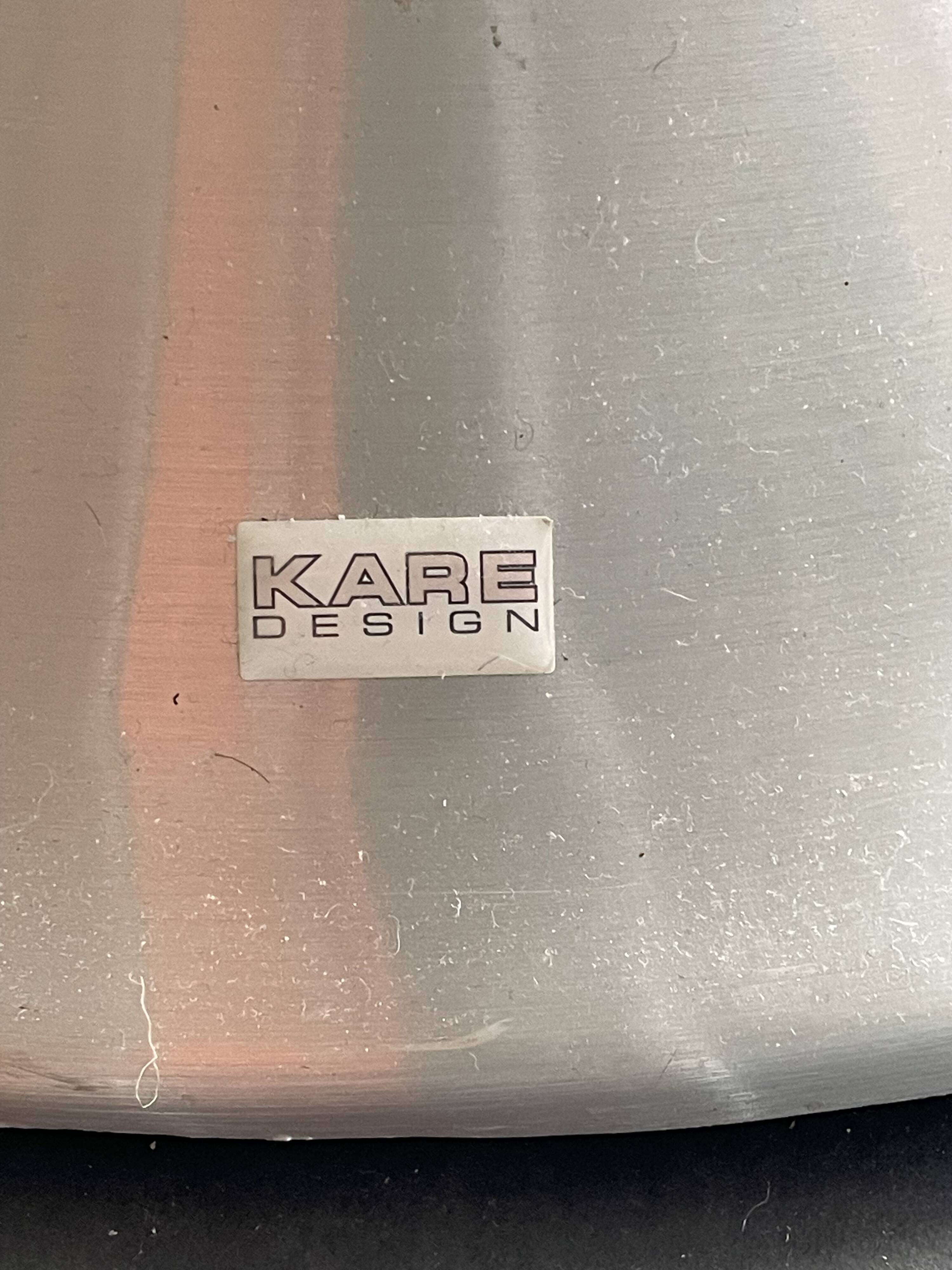 Round black top table with metal legs KARE design