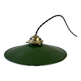 Antique industrial conical enamelled pendant light 25 cm