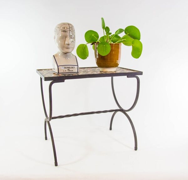 table d'appoint à mosaïque du milieu du siècle années 60