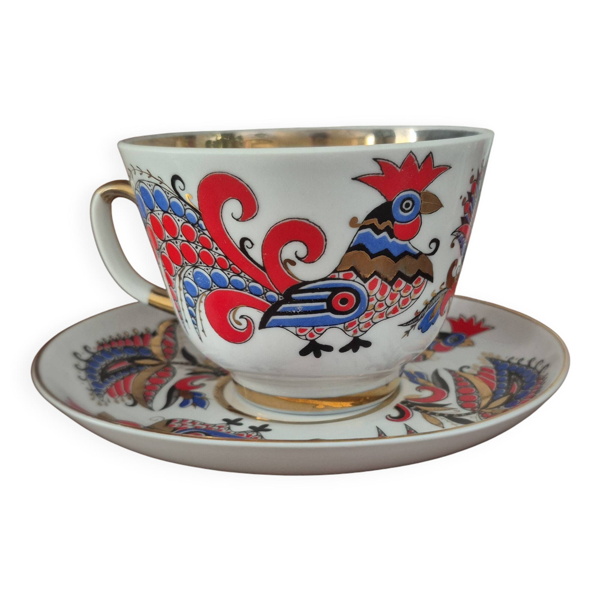 Vintage LMZ Lomonozov cup and saucer