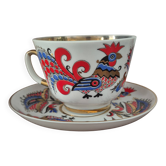 Vintage LMZ Lomonozov cup and saucer