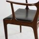 Grained rosewood danish design armchair by Johannes Andersen