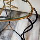 Vintage wrought iron tripod coffee table