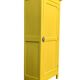 Antique powder yellow Parisian bonnetière wardrobe.